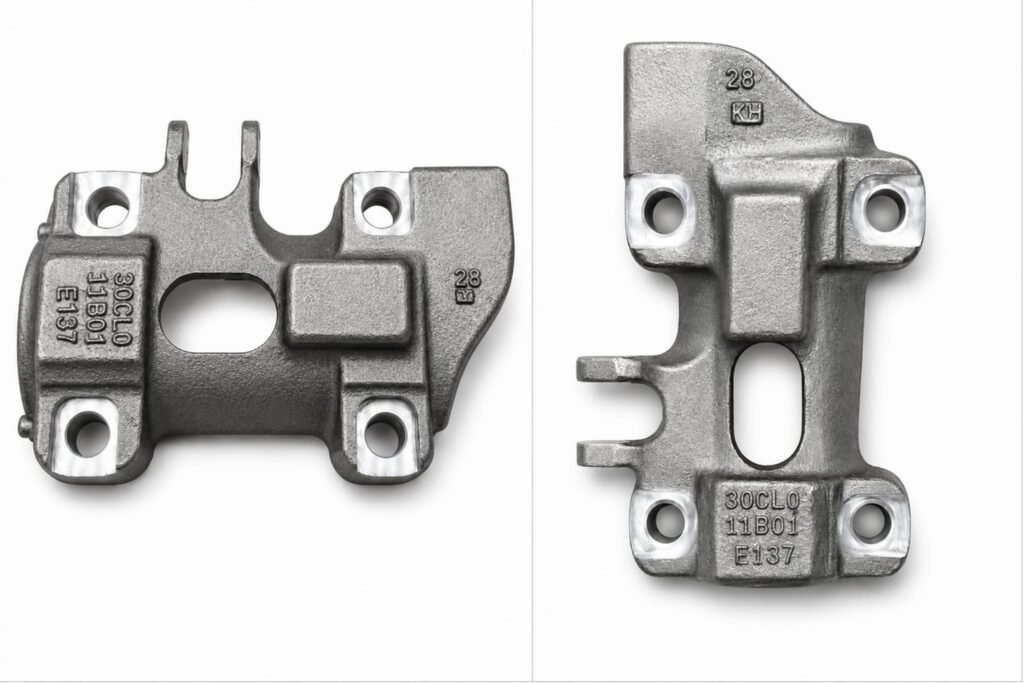 AXLE UPPER CLAMP WITH BRAKE MOUNT MACHINING LH